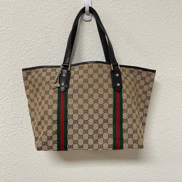 **SOLD**Gucci Shirley Line Tote Canvas GG monogram beige - Picture 1 of 16